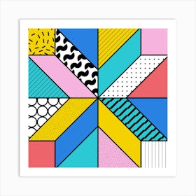 Memphis Futura Pattern 08 Art Print