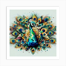 Peacock Painting Art Print