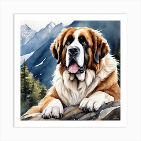 St Bernard 69 Art Print