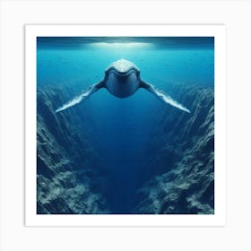 Whale In The Ocean Art Print