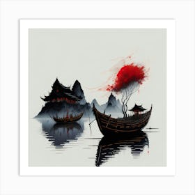 Asia Ink Painting (89) Art Print