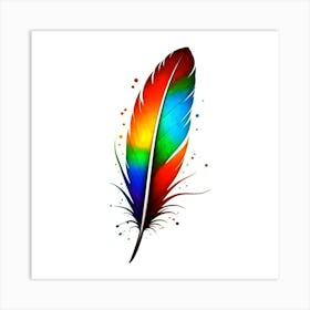 Rainbow Feather 6 Art Print