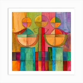 Three Birds In A Bowl Art Print