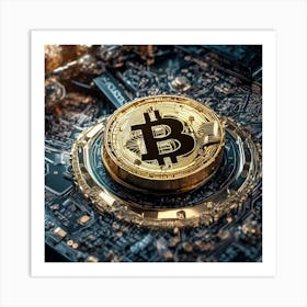 Bitcoin Quantum Computer Art Print