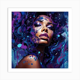 Blues And Purples Art Print