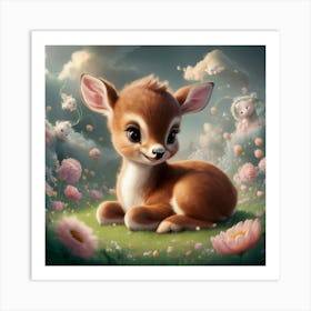 Fawn Baby Art Print