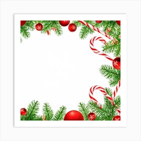 Fir Background Holiday Copy Space Happy Holiday Christmas Card New Year Topview Christmas Ba 2 Art Print