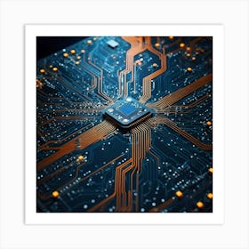 Close Up Of Electronic Circuit Board 5 Art Print