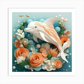 Dolphin In The Sea Art Print