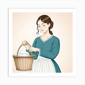 Laundry Basket Art Print