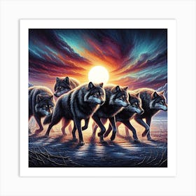 Wolf Pack Art Print