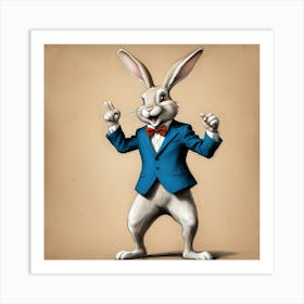 Rabbit In A Suit 33 Art Print