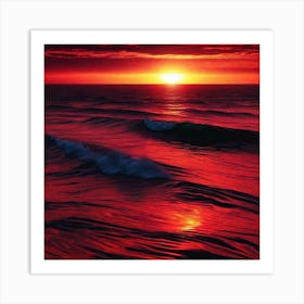 Red Sunset 2 Art Print