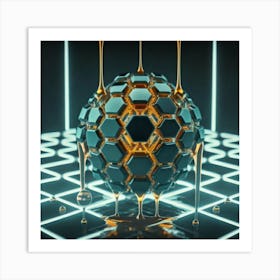Abstract 3d Sphere Art Print