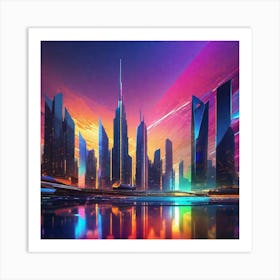 Futuristic Cityscape 125 Art Print