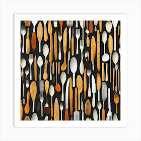 Forks And Spoons 1 Art Print