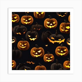 Halloween Pumpkins 3 Art Print