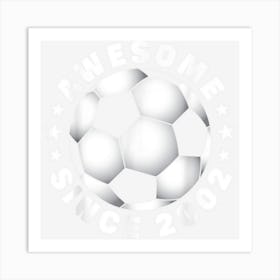 20th Birthday Awesome Since 2002 20 Years Old Soccer Art Print