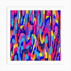 Abstract Painting in Primary Colors Art Print