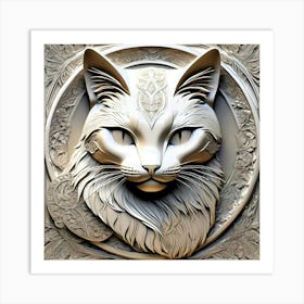 Feline Cat Creative Artwork Illustration 1 Art Print