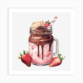 Strawberry Milkshake 12 Art Print