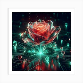 Crystal Rose 1 Art Print