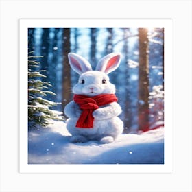 Snow Bunny Art Print