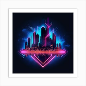 Neon City Art Print