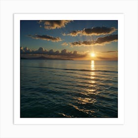 Sunset Over The Ocean 11 Art Print