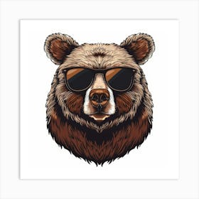 Bear In Sunglasses 7 Art Print