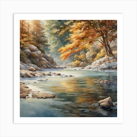 Autumn River 2 Art Print