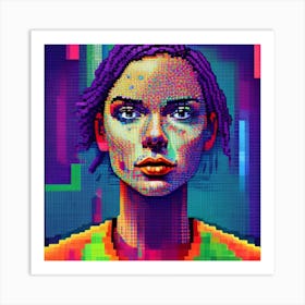 Pixel Art 6 Art Print