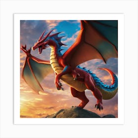 Red Dragon Art Print