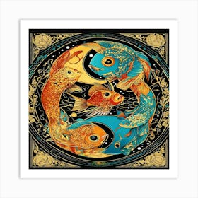 Yin Yang Fish Art Print