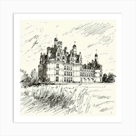 Drawing Of A Castle Art Print