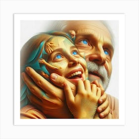 Father And His Daughter Art Print