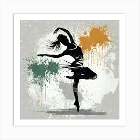 Illustration grunge Dancer 2 Art Print