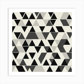 Black And White Triangles 5 Art Print