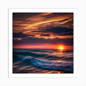 Sunset Over The Ocean 239 Art Print