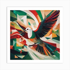 abstract Dove Art Print