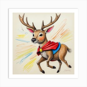 Super Deer 4 Art Print