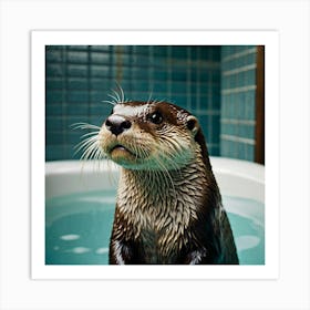 Default Otter Bathroom Animal Art 0 Art Print