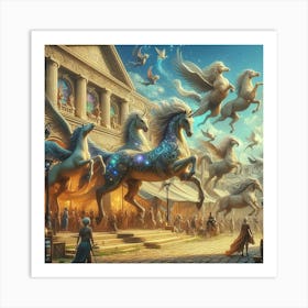 City Of Horses Art Print