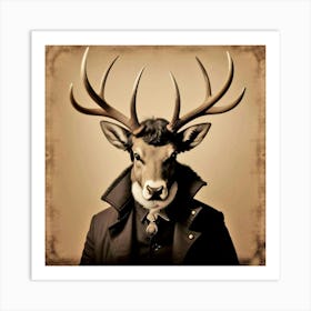 Deer Head 35 Art Print