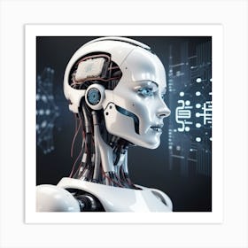 Portrait Of A Robot 33 Art Print