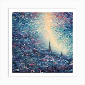 Snow-kissed Monet Dreams Art Print