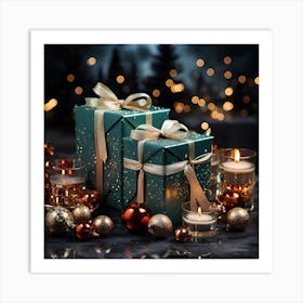 Elegant Christmas Gift Boxes Series018 Art Print