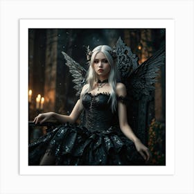 Black Fairy Art Print