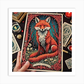 Fox Tarot Card Art Print