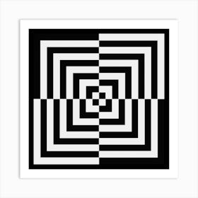 Black And White Squares Art Print